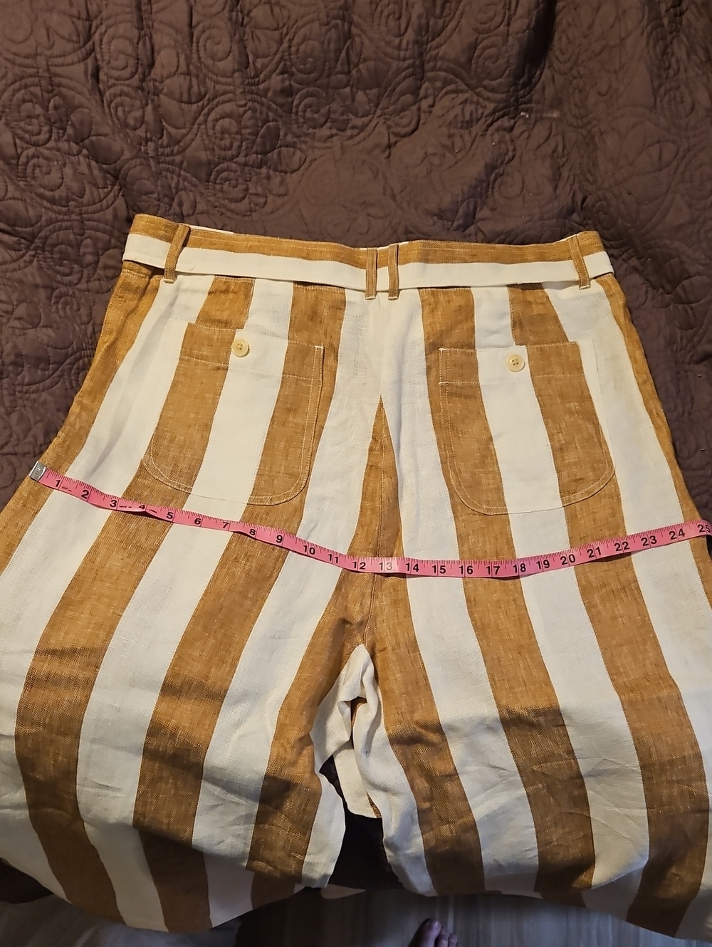 J. Crew Tie-Waist Linen Wide Leg Pants Women's Size 16 - Picture 13 of 16